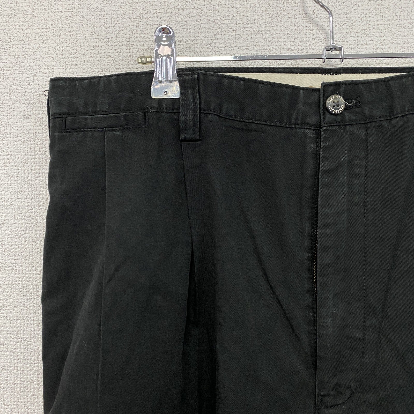 DUCK HEAD　ダックヘッド　チノパンツ　ジップフライ　黒　ブラック