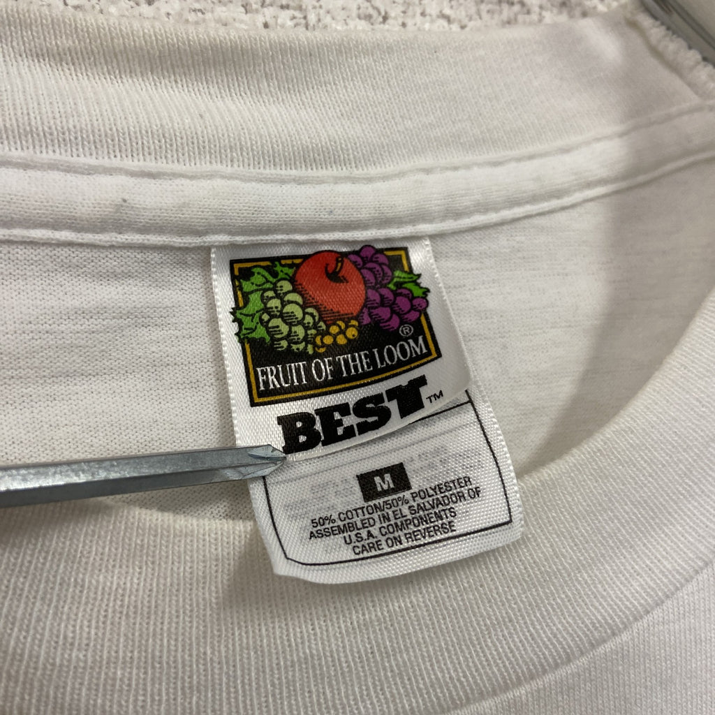 FRUIT OF THE LOOM　フルーツオブザルーム　半袖プリントTシャツ　白　ホワイト　Mサイズ　