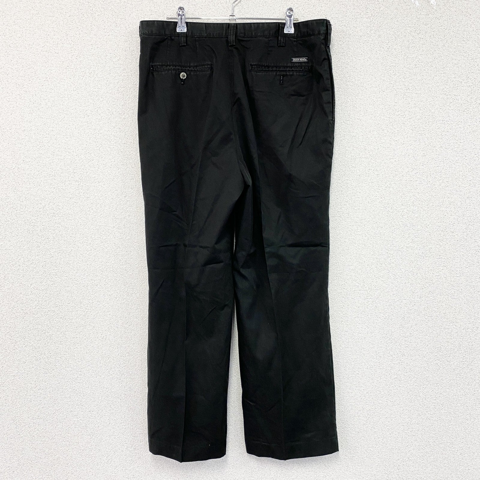 DUCK HEAD　ダックヘッド　チノパンツ　ジップフライ　黒　ブラック