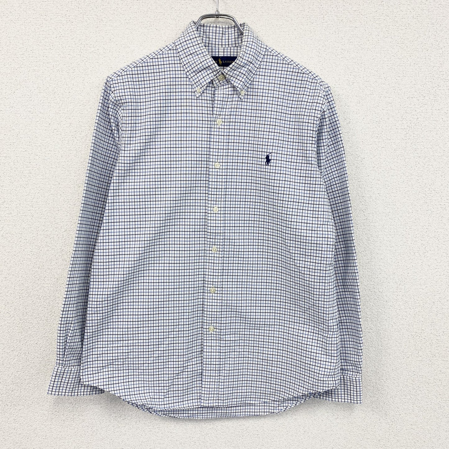 Ralph Lauren　ラルフローレン　長袖シャツ　ボタンダウンシャツ　チェック柄　ブルー　Mサイズ