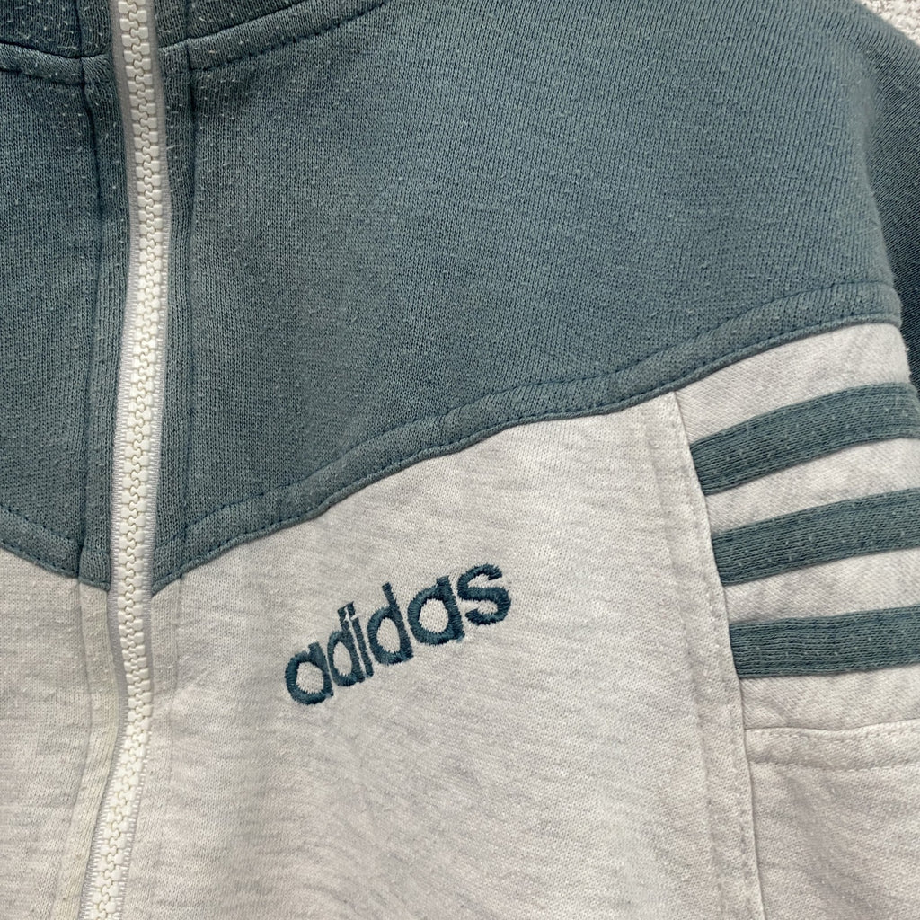 80s～　adidas　アディダス　スウェットトラックジャケット/ジャージ　ヴィンテージ　グレー　168サイズ