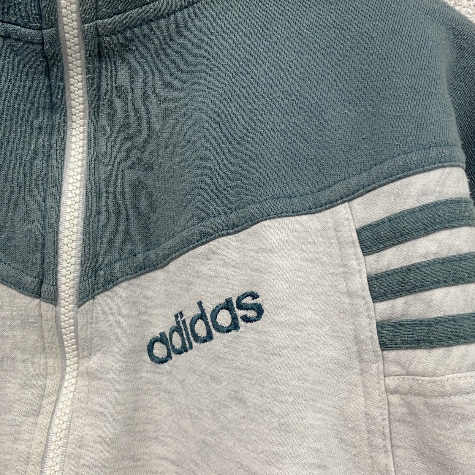 80s～　adidas　アディダス　スウェットトラックジャケット/ジャージ　ヴィンテージ　グレー　168サイズ