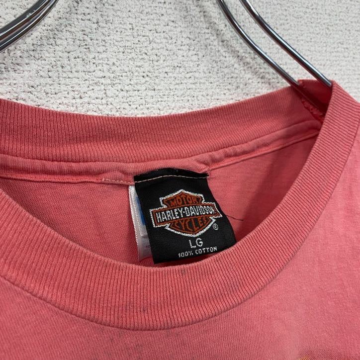 HARLEY DAVIDSON　ハーレーダビッドソン　半袖プリントTシャツ　ピンク　Lサイズ