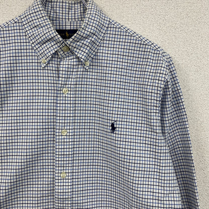 Ralph Lauren　ラルフローレン　長袖シャツ　ボタンダウンシャツ　チェック柄　ブルー　Mサイズ