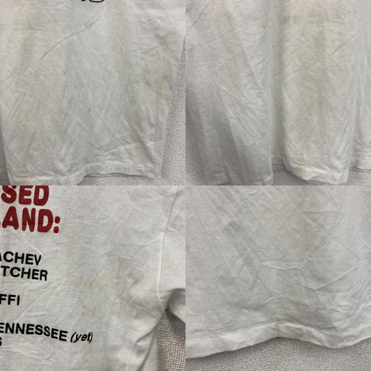 80s～　Selec-T　エリザベスⅡ世　半袖Tシャツ　メッセージT　シングルステッチ　ヴィンテージ　白　ホワイト　XLサイズ