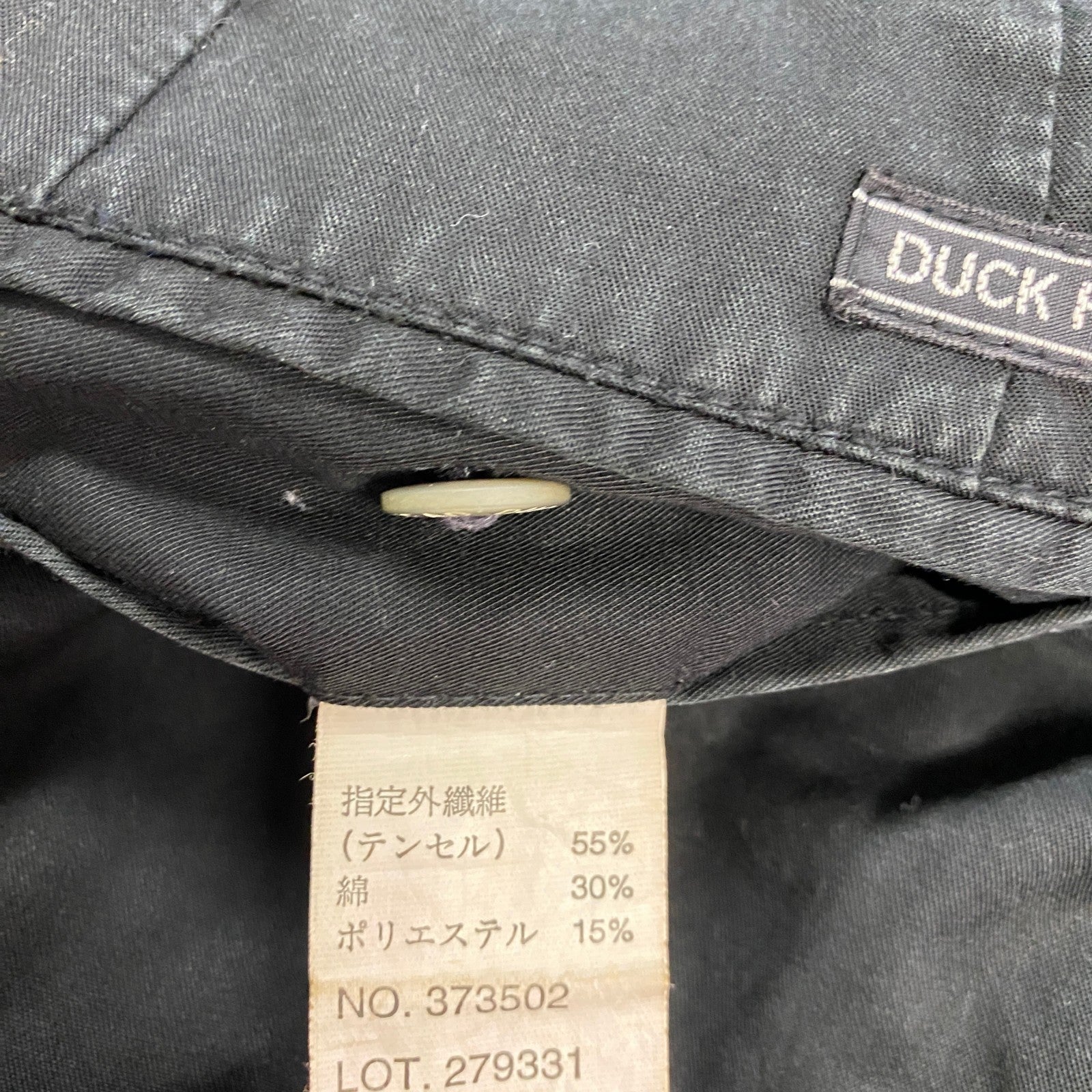 DUCK HEAD　ダックヘッド　チノパンツ　ジップフライ　黒　ブラック