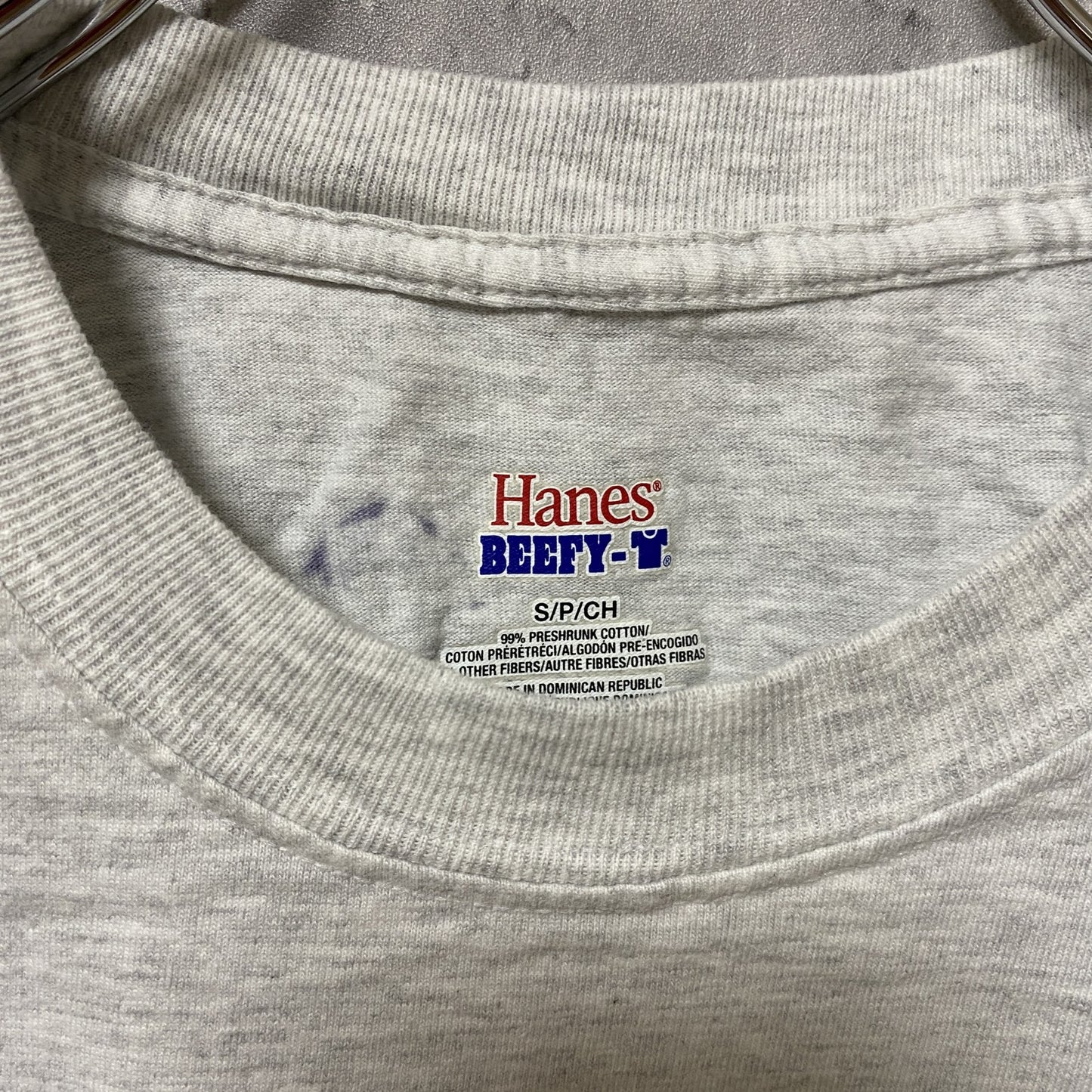 古着 used　NFL　Super Bowl　アメフト　半袖プリントTシャツ　白　ホワイト　霜降りカラー　レトロ　クルーネック