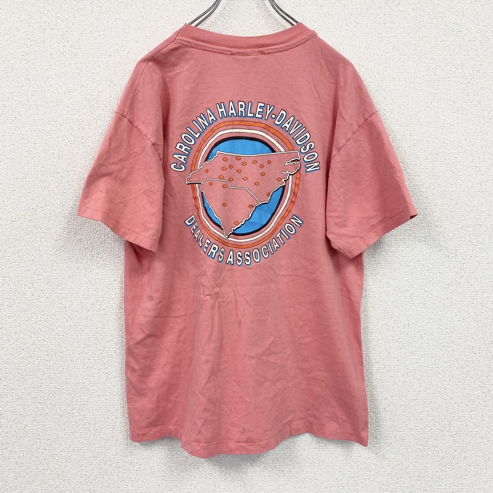 HARLEY DAVIDSON　ハーレーダビッドソン　半袖プリントTシャツ　ピンク　Lサイズ