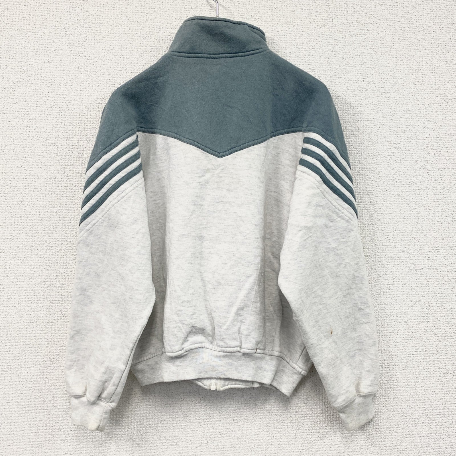 80s～　adidas　アディダス　スウェットトラックジャケット/ジャージ　ヴィンテージ　グレー　168サイズ