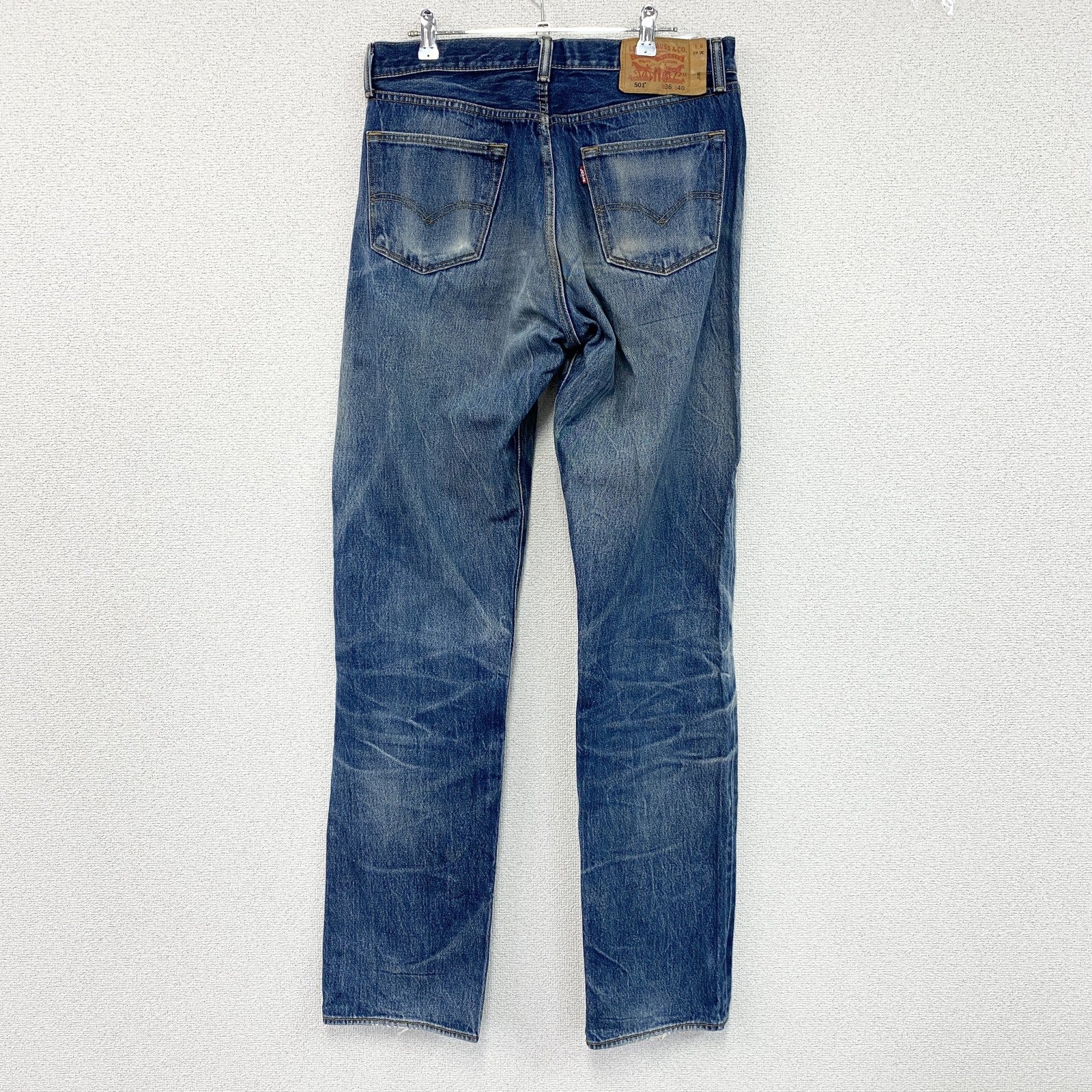 Levi’s　リーバイス　501　デニムパンツ/ジーンズ　ボタンフライ　縦落ち　鬼ヒゲ　フェード　インディゴ　W36サイズ