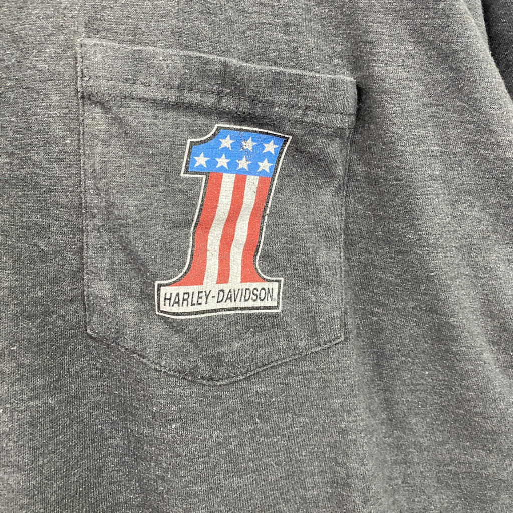 HARLEY DAVIDSON　ハーレーダビッドソン　半袖プリントTシャツ　灰色　グレー　3XLサイズ