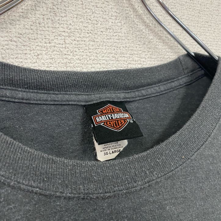 HARLEY DAVIDSON　ハーレーダビッドソン　半袖プリントTシャツ　灰色　グレー　3XLサイズ