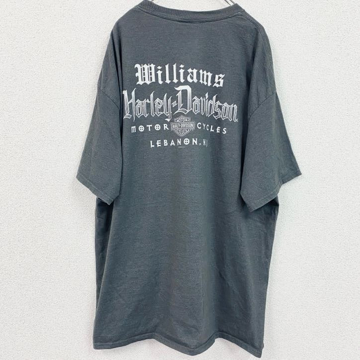 HARLEY DAVIDSON　ハーレーダビッドソン　半袖プリントTシャツ　灰色　グレー　3XLサイズ
