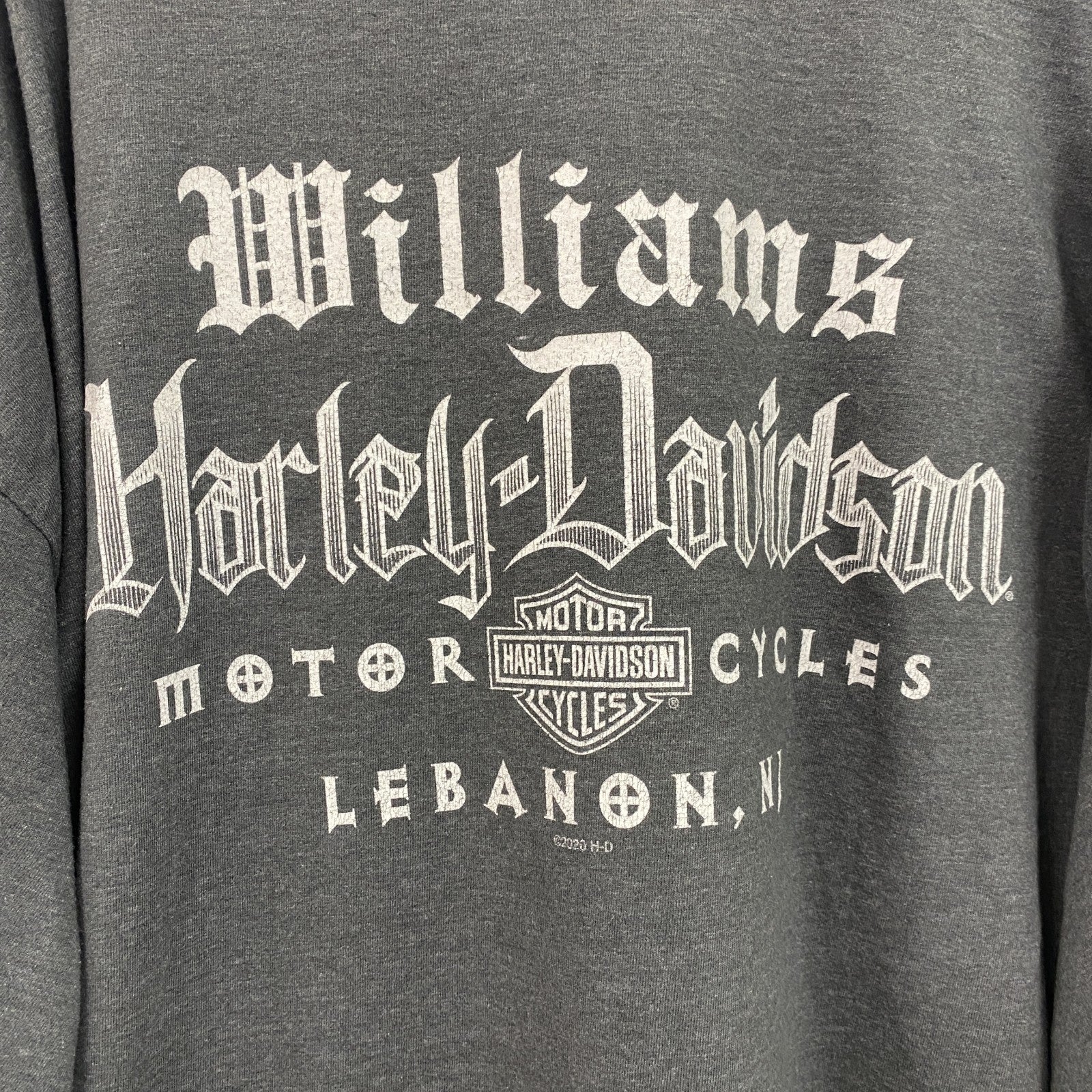 HARLEY DAVIDSON　ハーレーダビッドソン　半袖プリントTシャツ　灰色　グレー　3XLサイズ