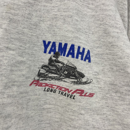 90s～　HARDWEAR　YAMAHA　ヤマハ　長袖Tシャツ/ロンT　企業ロゴ　ヴィンテージ　灰色　グレー　XLサイズ