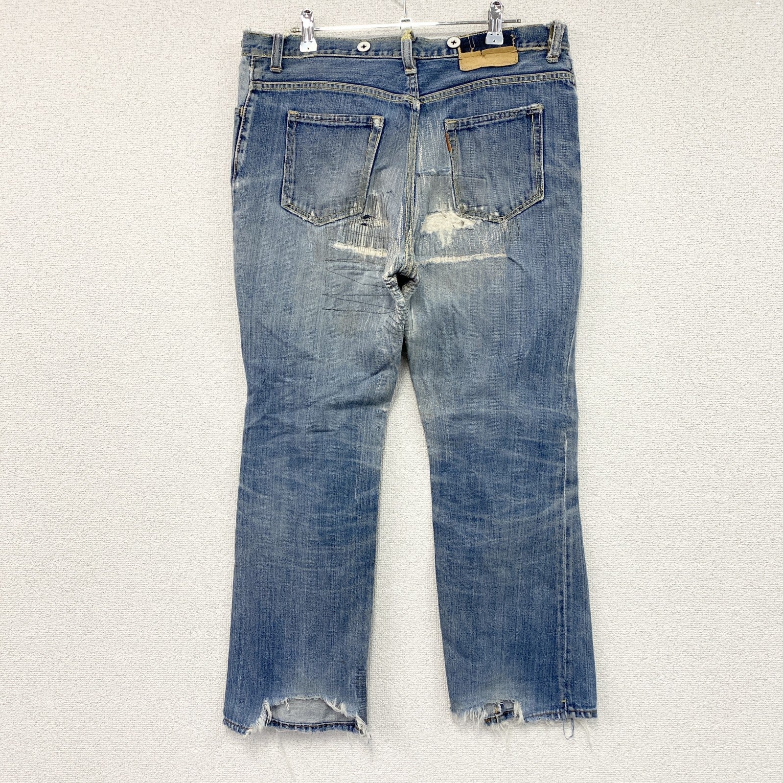 ELJOHN　エルジョン　ダメージデニムパンツ/ジーンズ　縦落ち　フェード　ジップフライ　インディゴ