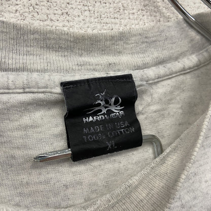 90s～　HARDWEAR　YAMAHA　ヤマハ　長袖Tシャツ/ロンT　企業ロゴ　ヴィンテージ　灰色　グレー　XLサイズ