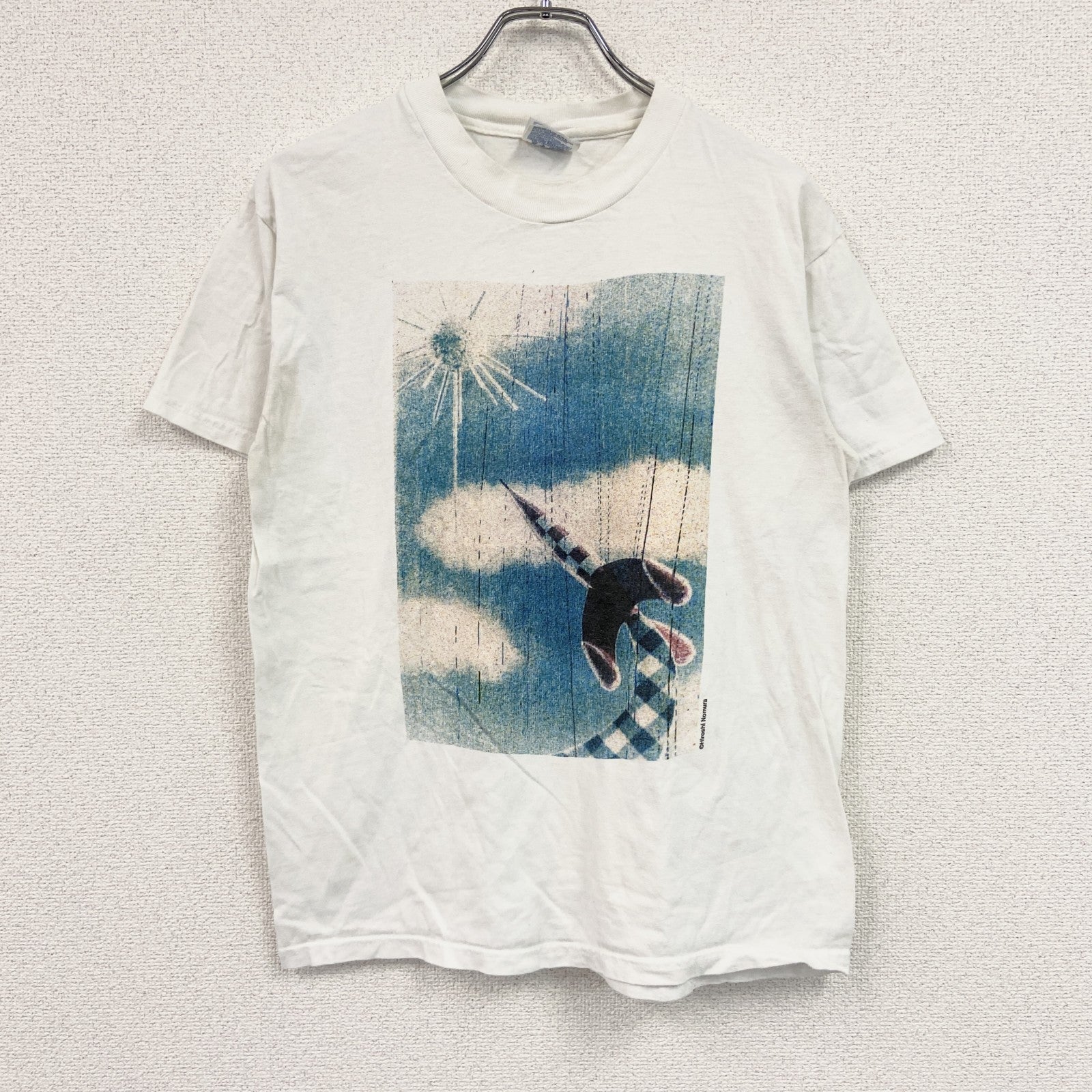Hanes　ヘインズ　野村浩　半袖プリントTシャツ　白　ホワイト　Mサイズ