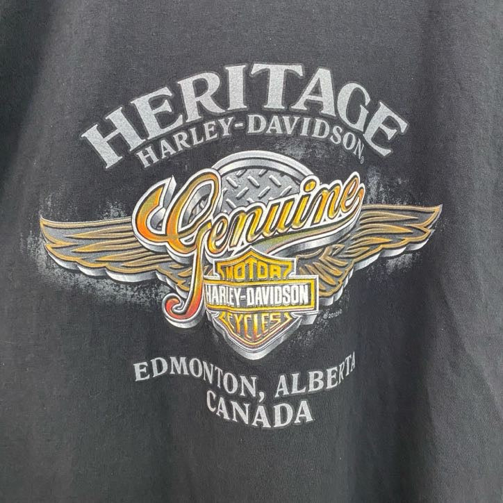 HARLEY DAVIDSON　ハーレーダビッドソン　プリントタンクトップ/ノースリーブ　黒　ブラック
