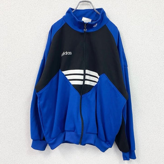 ～90s　adidas　アディダス　トラックジャケット/ジャージ　ヴィンテージ　青　ブルー　Lサイズ