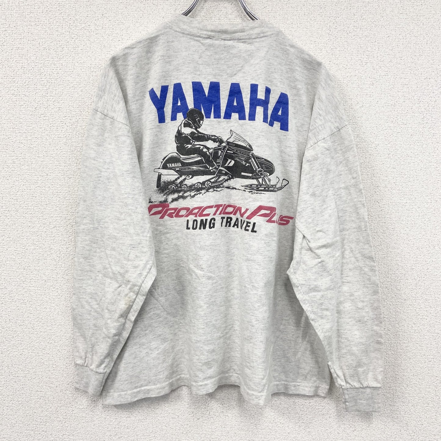 90s～　HARDWEAR　YAMAHA　ヤマハ　長袖Tシャツ/ロンT　企業ロゴ　ヴィンテージ　灰色　グレー　XLサイズ