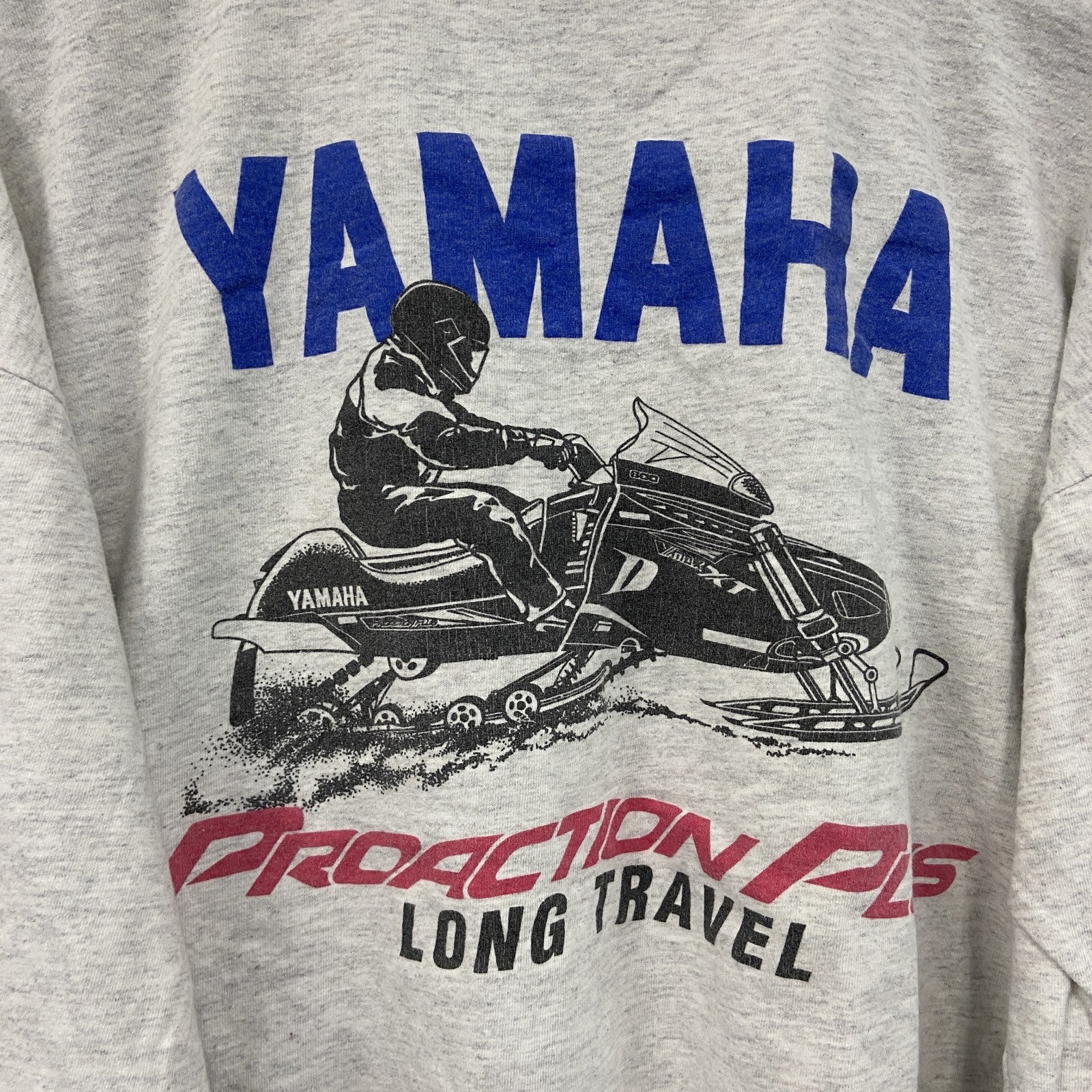 90s～　HARDWEAR　YAMAHA　ヤマハ　長袖Tシャツ/ロンT　企業ロゴ　ヴィンテージ　灰色　グレー　XLサイズ