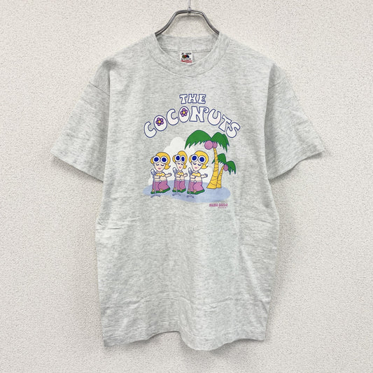 90s　FRUIT OF THE LOOM　フルーツオブザルーム　半袖プリントTシャツ　グレー　Mサイズ
