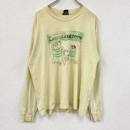 80s　SCREEN STARS BEST　長袖Tシャツ/ロンT　シングルステッチ　ヴィンテージ　黄色　イエロー　XLサイズ