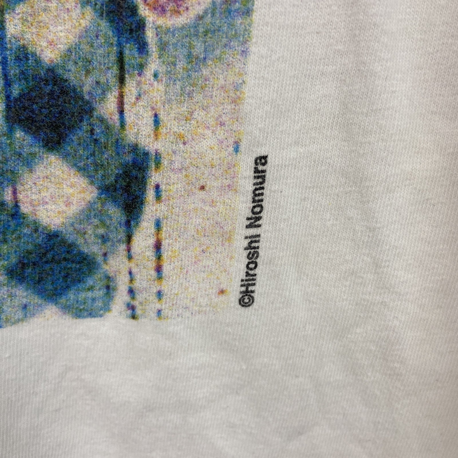 Hanes　ヘインズ　野村浩　半袖プリントTシャツ　白　ホワイト　Mサイズ