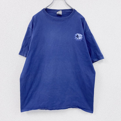90s～　Disney　ディズニー　Mickey　ミッキー　半袖プリントTシャツ　ネイビー　Lサイズ　