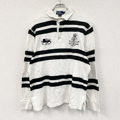Polo by Ralph Lauren　ポロバイラルフローレン　ラガーシャツ　白　ホワイト　黒　ブラック　Lサイズ