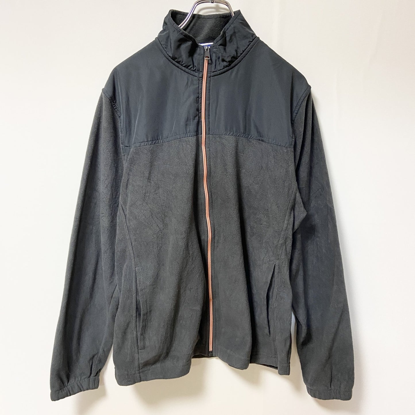 古着 used　STARTER スターター　長袖フルジップフリースジャケット　ジップアップ　レトロデザイン　ダークグレー　Mサイズ