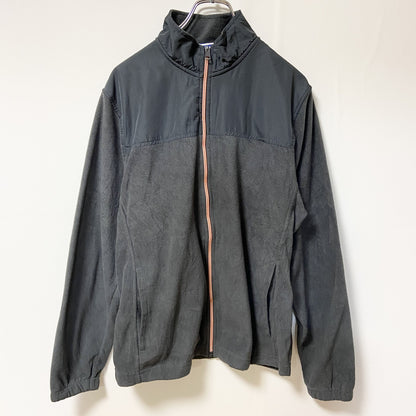 古着 used　STARTER スターター　長袖フルジップフリースジャケット　ジップアップ　レトロデザイン　ダークグレー　Mサイズ