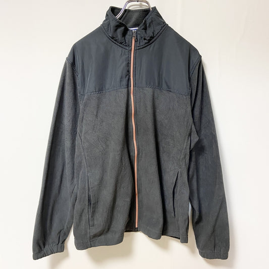 古着 used　STARTER スターター　長袖フルジップフリースジャケット　ジップアップ　レトロデザイン　ダークグレー　Mサイズ