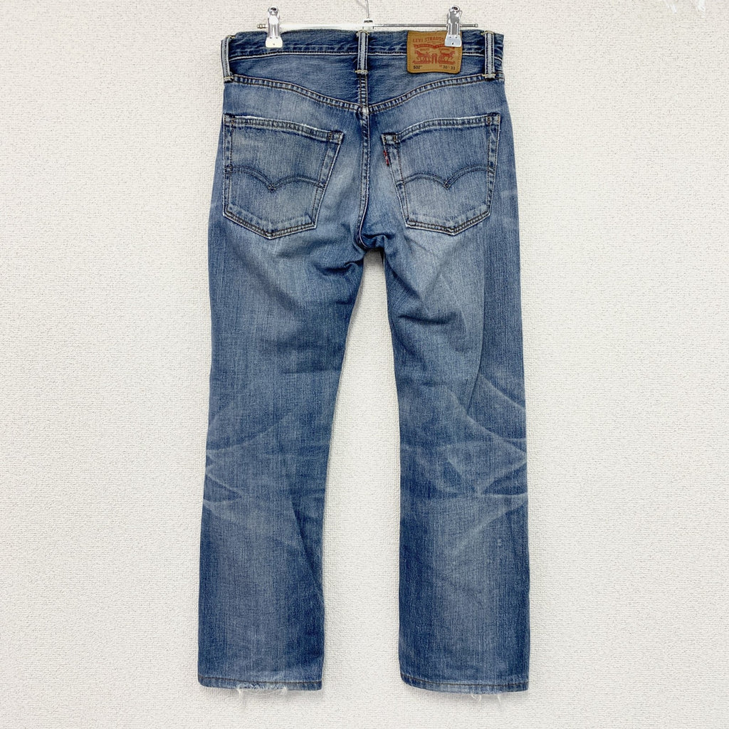 Levi’s　リーバイス　502　デニムパンツ/ジーンズ　縦落ち　鬼ヒゲ　フェード　ジップフライ　インディゴ　W30サイズ