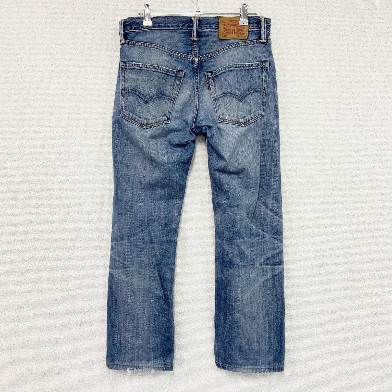 Levi’s　リーバイス　502　デニムパンツ/ジーンズ　縦落ち　鬼ヒゲ　フェード　ジップフライ　インディゴ　W30サイズ