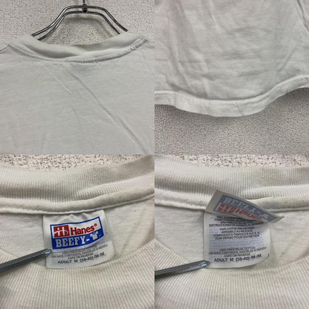 Hanes　ヘインズ　野村浩　半袖プリントTシャツ　白　ホワイト　Mサイズ