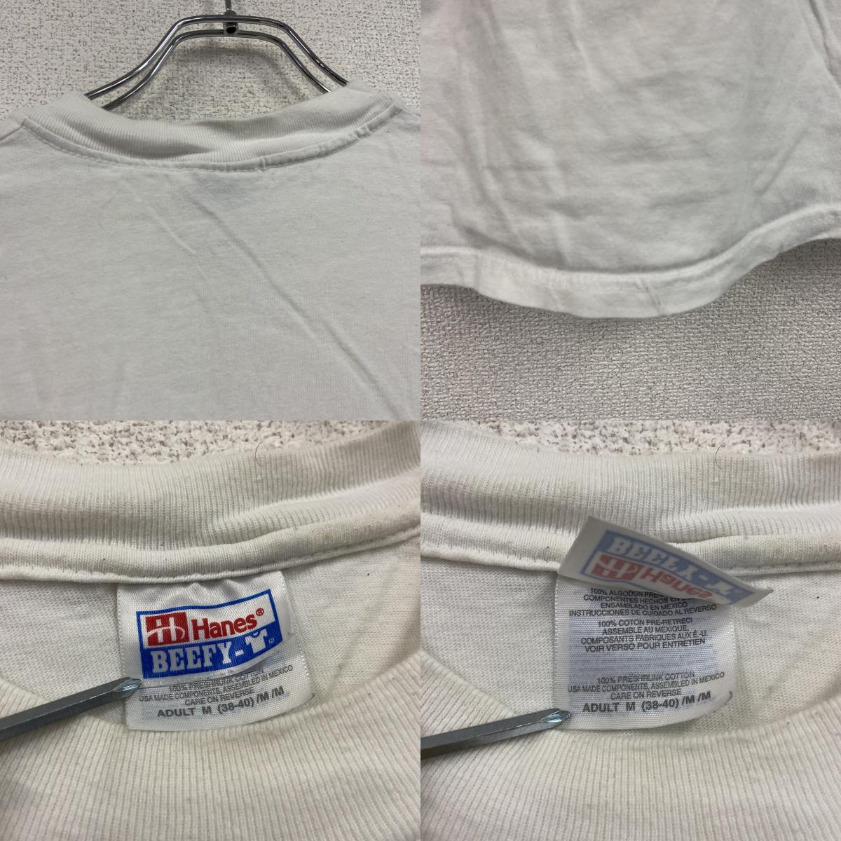Hanes　ヘインズ　野村浩　半袖プリントTシャツ　白　ホワイト　Mサイズ