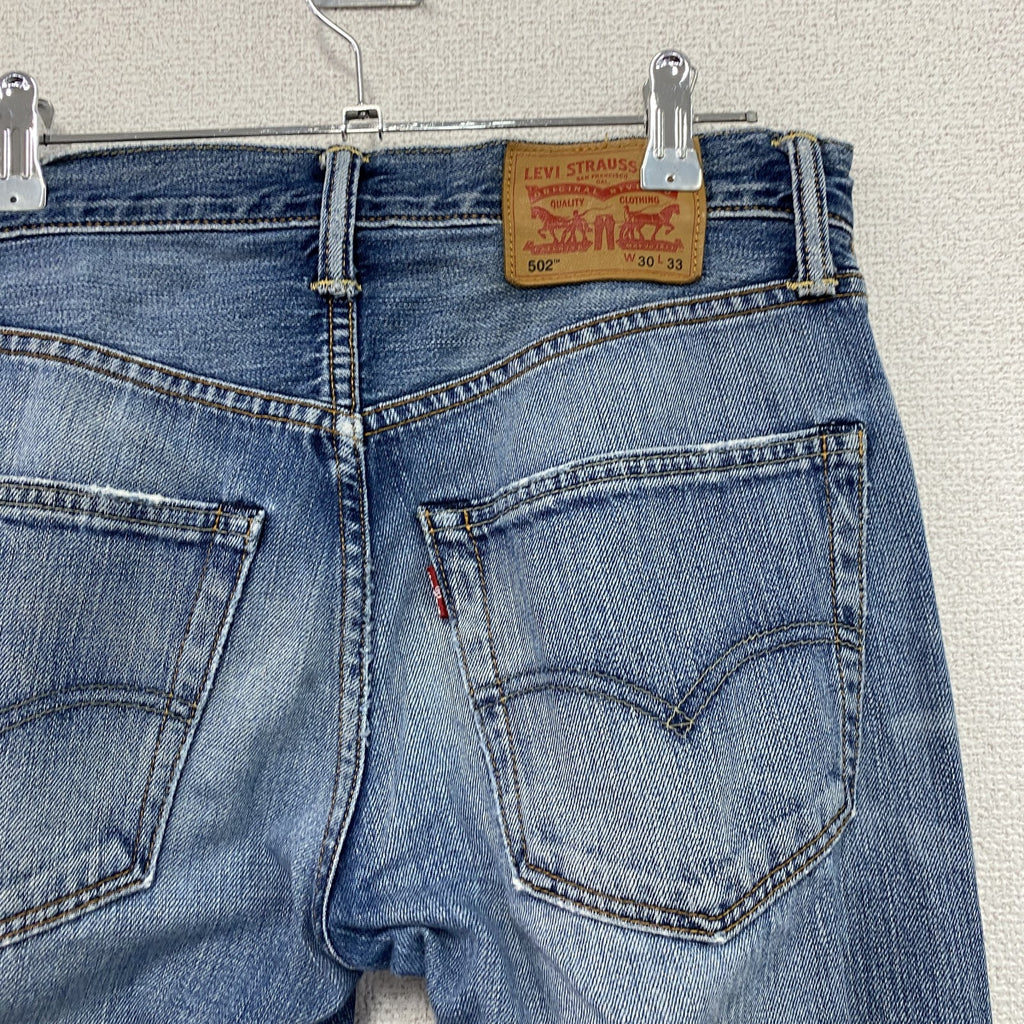 Levi’s　リーバイス　502　デニムパンツ/ジーンズ　縦落ち　鬼ヒゲ　フェード　ジップフライ　インディゴ　W30サイズ