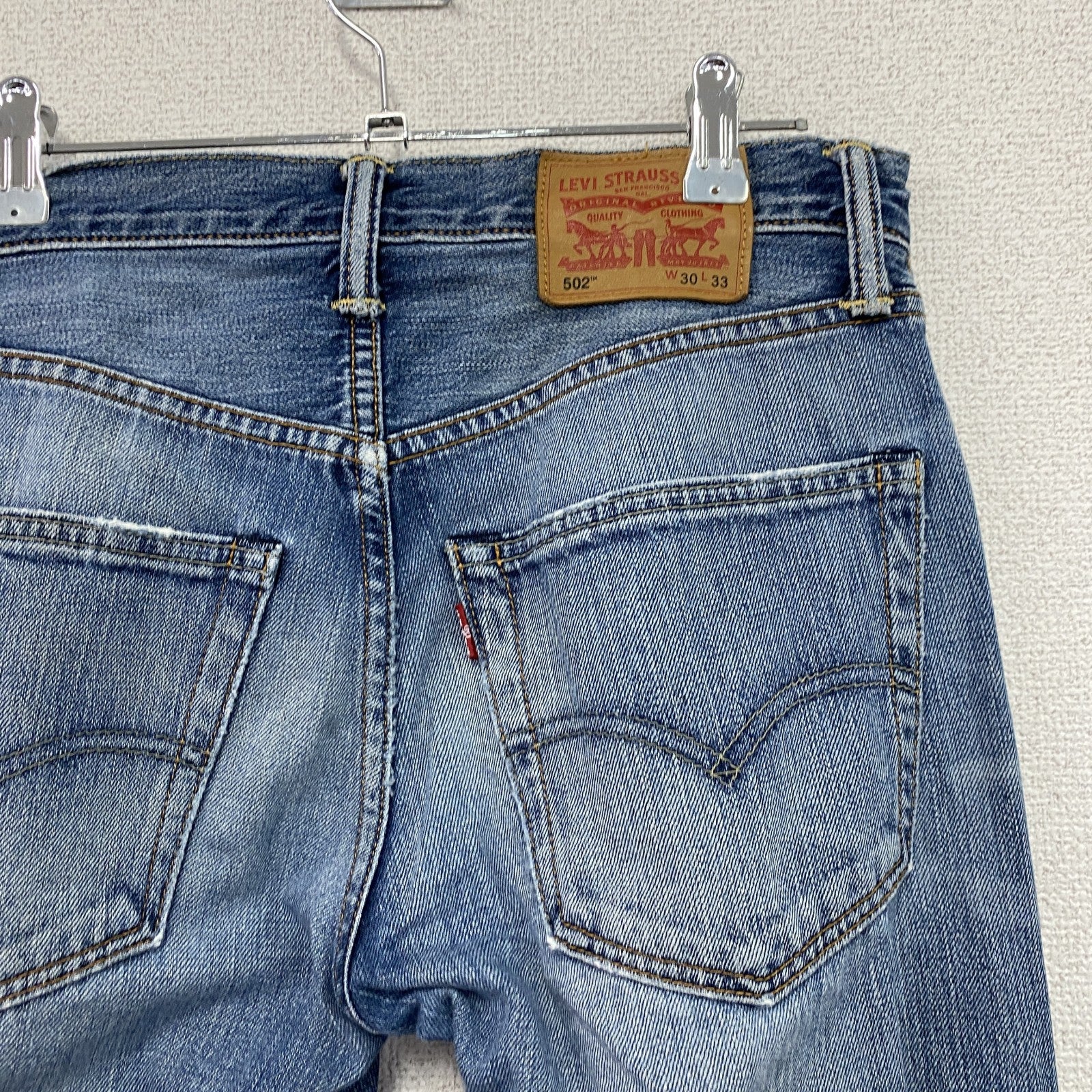 Levi’s　リーバイス　502　デニムパンツ/ジーンズ　縦落ち　鬼ヒゲ　フェード　ジップフライ　インディゴ　W30サイズ