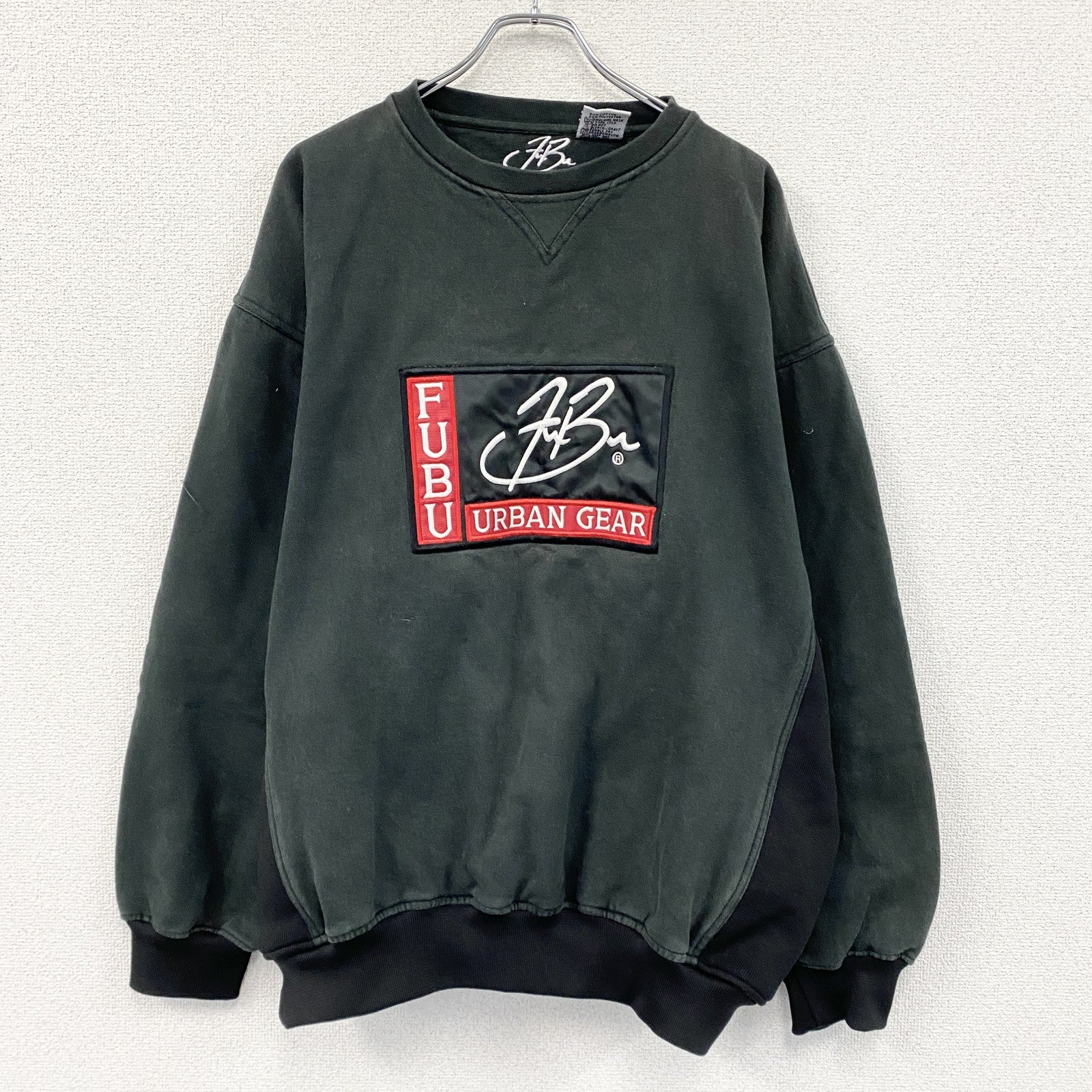 FUBU　フブ　URBAN GEAR　スウェット/トレーナー　黒　ブラック　XLサイズ