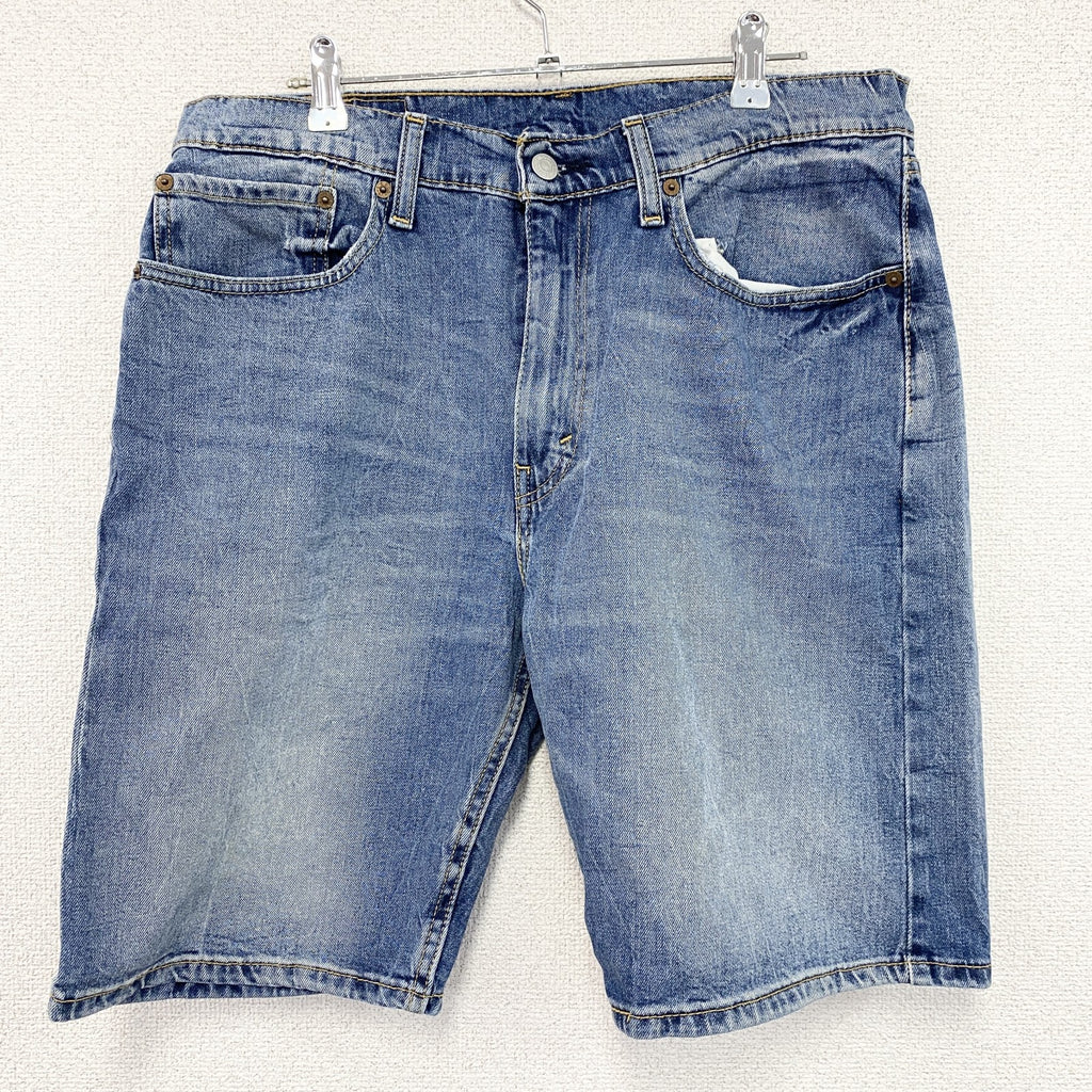 Levi’s　リーバイス　505　デニムハーフパンツ/ジーンズ　縦落ち　フェード　ジップフライ　インディゴ　W34サイズ