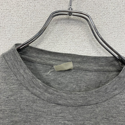 90s　半袖プリントTシャツ　目覚まし時計　キャラクター　ヴィンテージ　灰色　グレー