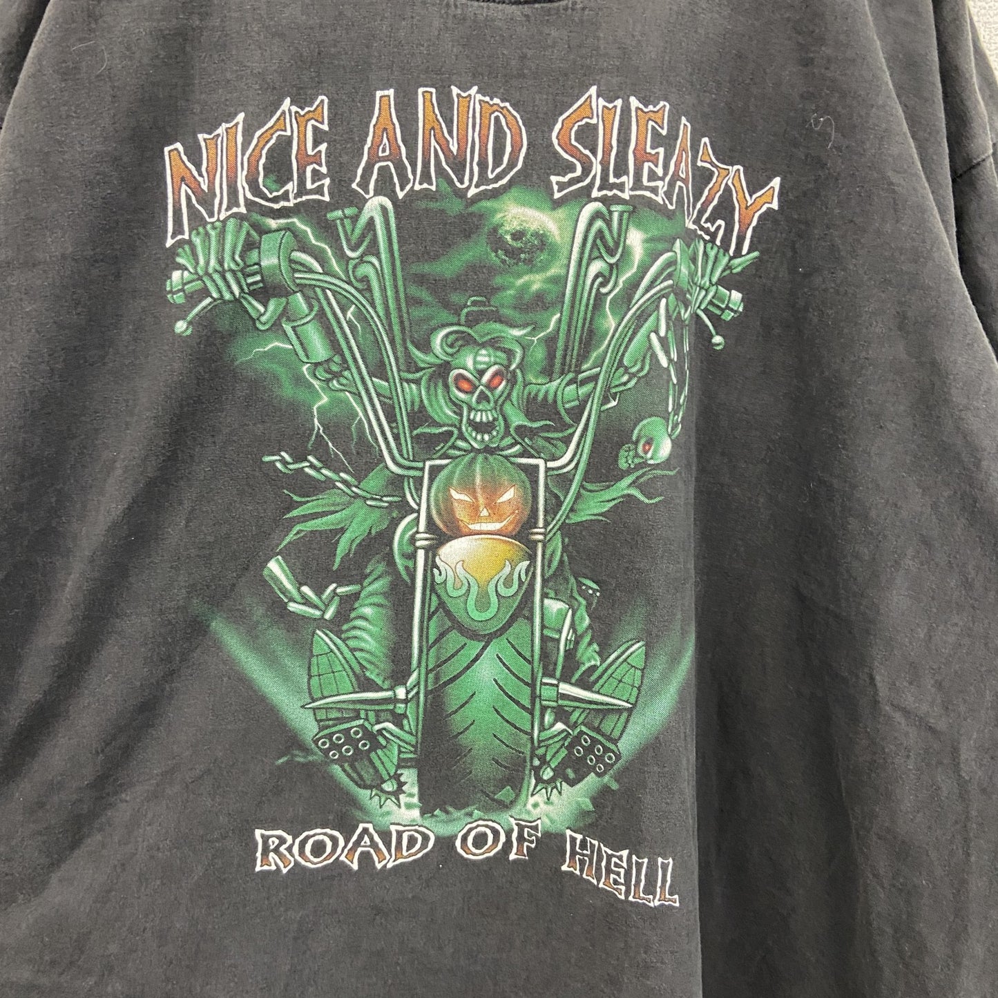 90s～　ROCK EAGLE　ロックイーグル　半袖Tシャツ　シングルステッチ　ヴィンテージ　黒　ブラック　2XLサイズ