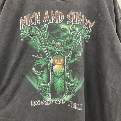90s～　ROCK EAGLE　ロックイーグル　半袖Tシャツ　シングルステッチ　ヴィンテージ　黒　ブラック　2XLサイズ