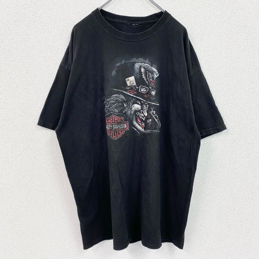 HARLEY DAVIDSON　ハーレーダビッドソン　半袖プリントTシャツ　黒　ブラック