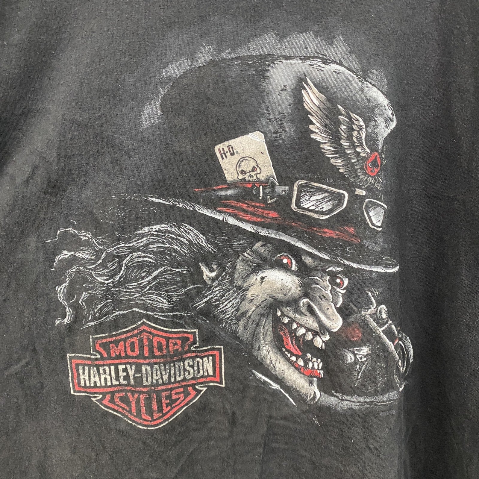 HARLEY DAVIDSON　ハーレーダビッドソン　半袖プリントTシャツ　黒　ブラック