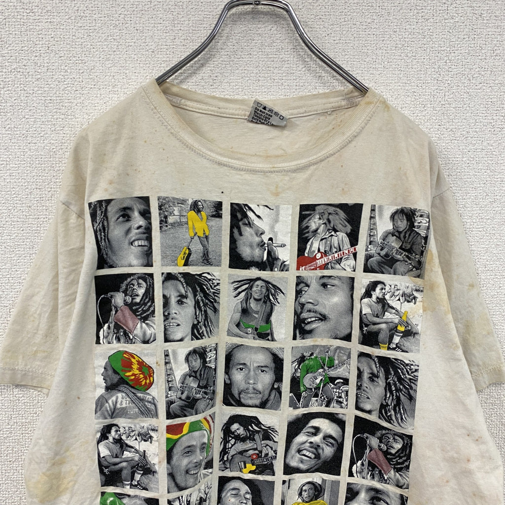 THANABAT　Bob Marley　ボブマーリー　半袖プリントTシャツ　バンドT　ホワイト　XLサイズ