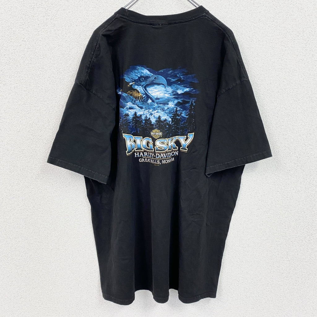 HARLEY DAVIDSON　ハーレーダビッドソン　半袖プリントTシャツ　黒　ブラック
