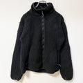 古着 used　champion　チャンピオン　長袖ボアフリースジャケット　フルジップ　レトロデザイン　黒　Mサイズ